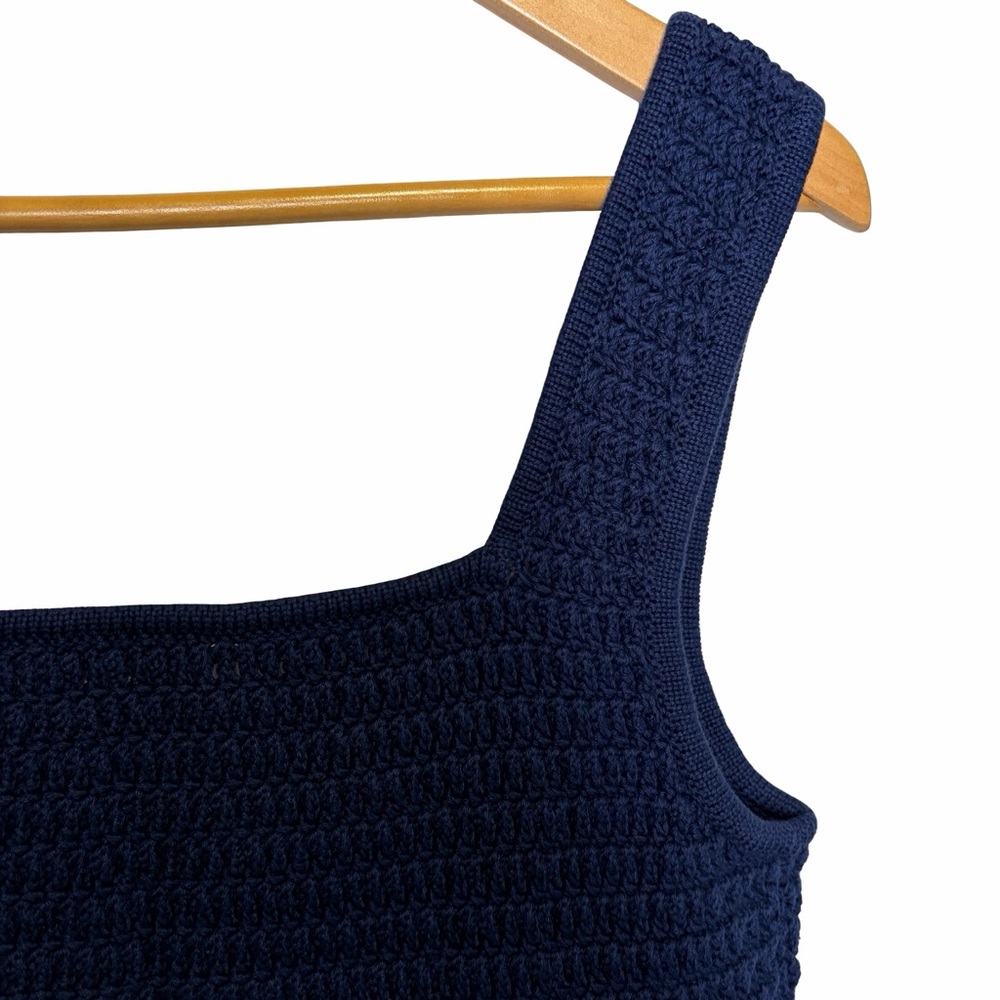 J. Crew Sweater Tank with hand-embellished mirrors in Dark Blue, Size M NWT - Picture 10 of 15